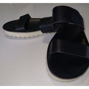 Steve Madden Women Size 8 Black‎ Zaggy Casual Sandal Slide Comfort